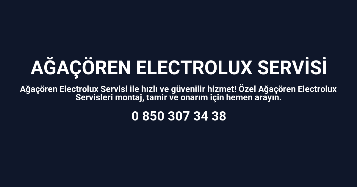 Ağaçören Electrolux Servisi